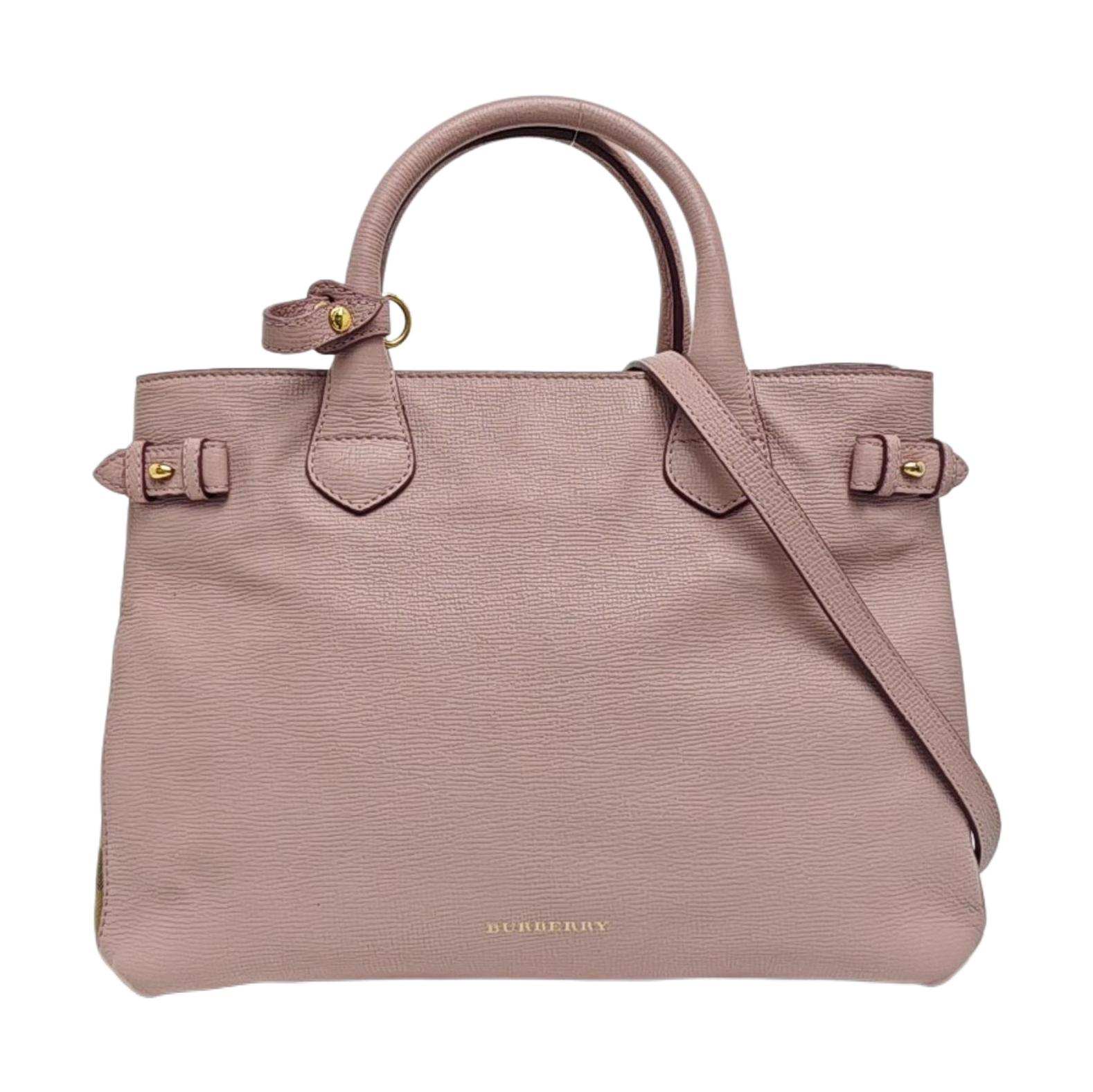The Banner Medium Calfskin Pink