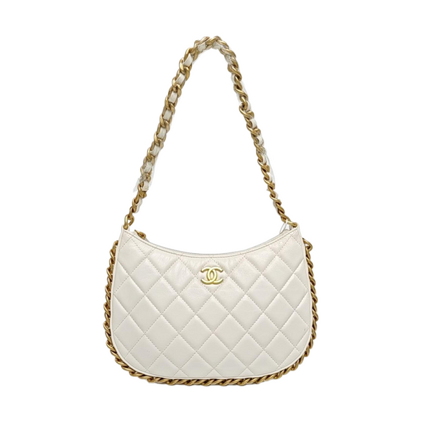HOBO Small Quilted Lambskin White