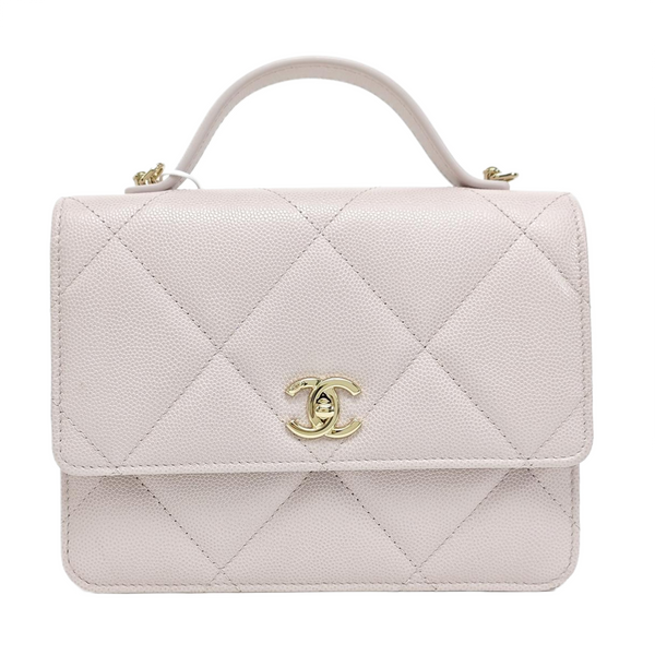 Quilted Grained Calfskin Backpack Pink