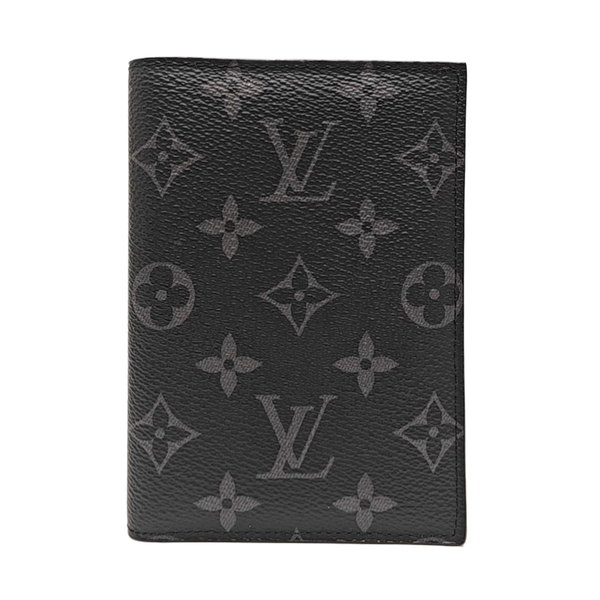 Monogram Coated Canvas Card Holder Gray
