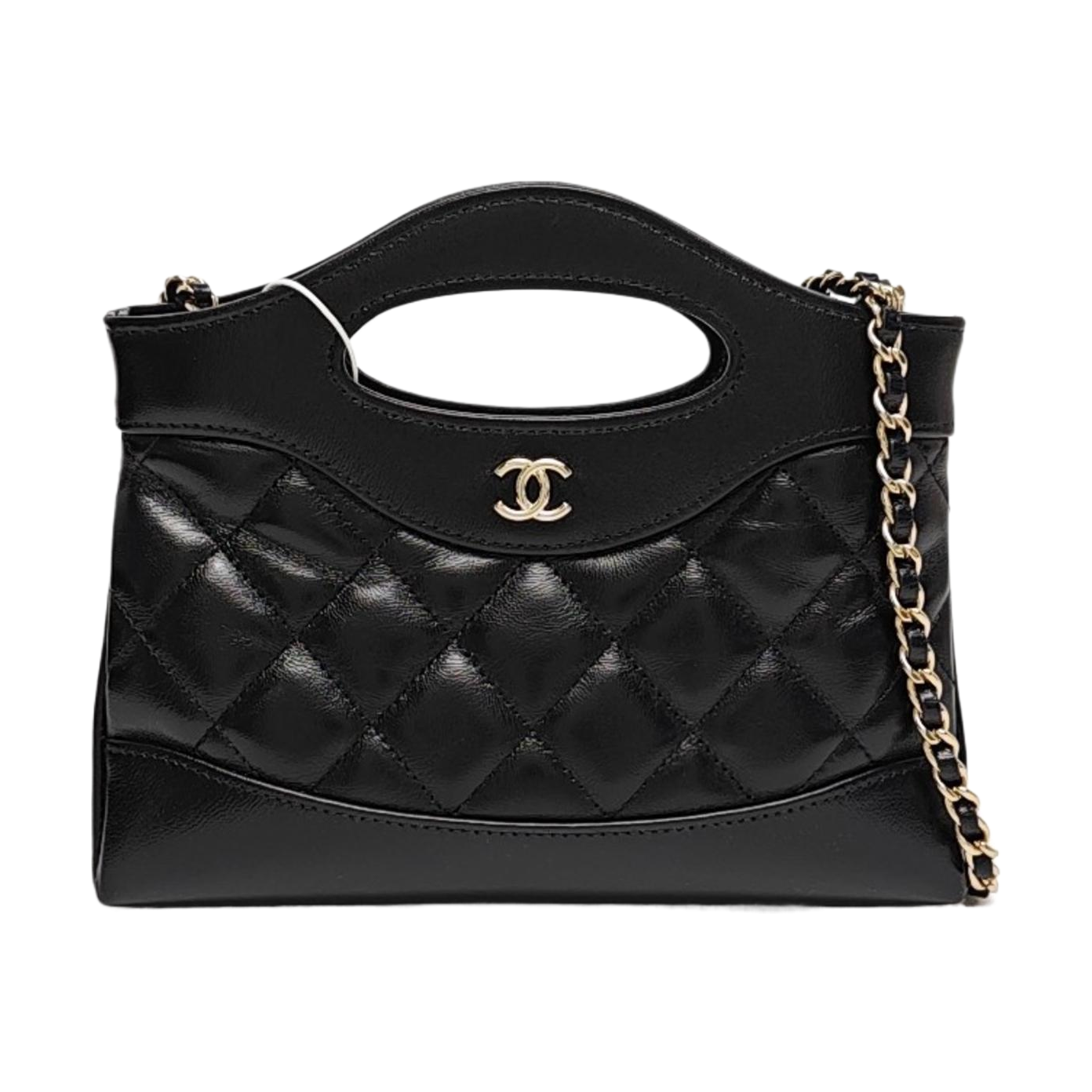 CHANEL 31 Quilted Waxed Cafskin Black