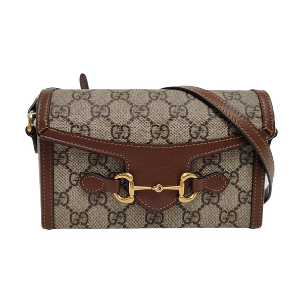 Horsebit 1955 Mini Monogram Coated Canvas Beige