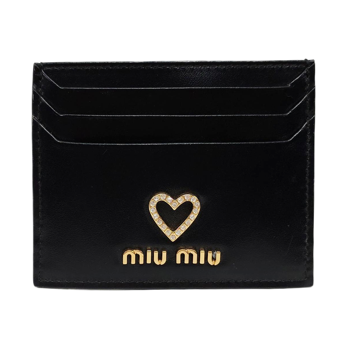 Love Calfskin Black Card Holder