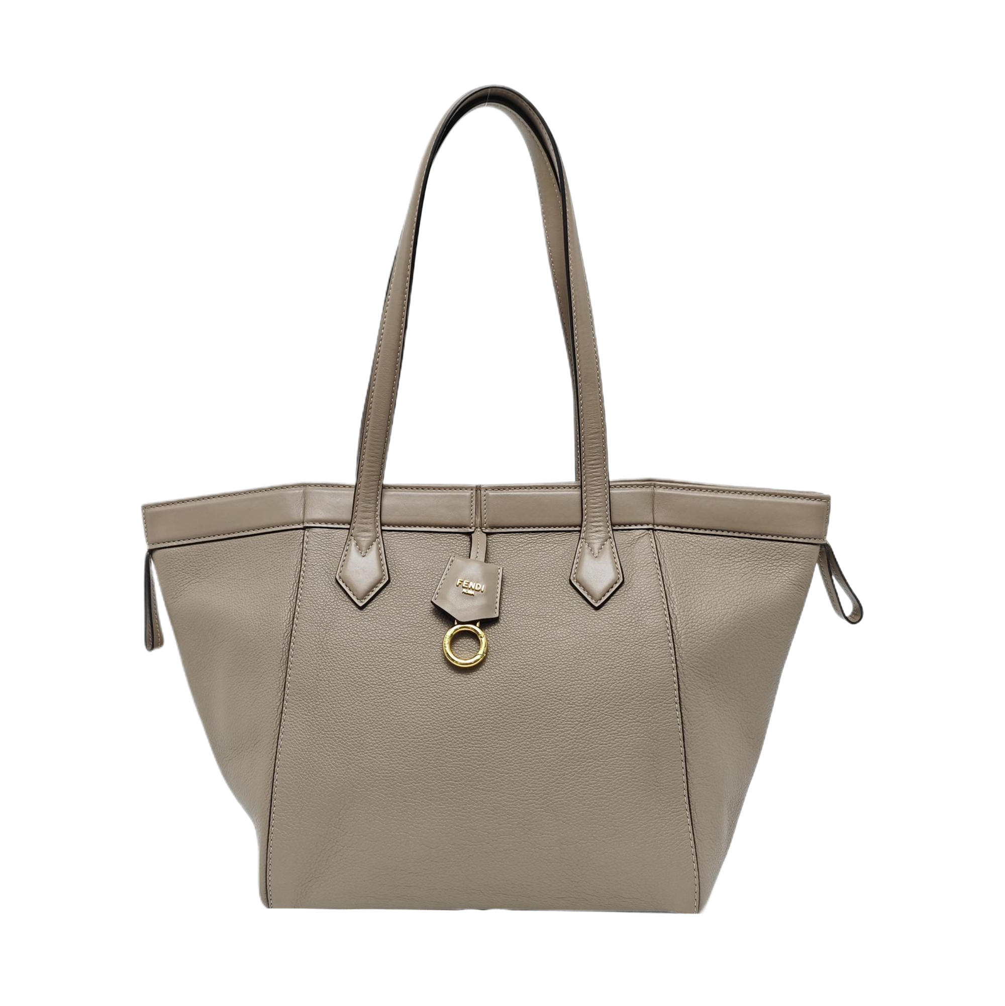Leather Tote Bag Gray