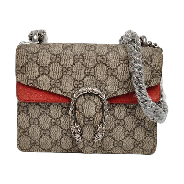 Dionysus Mini Monogram Coated Canvas Beige