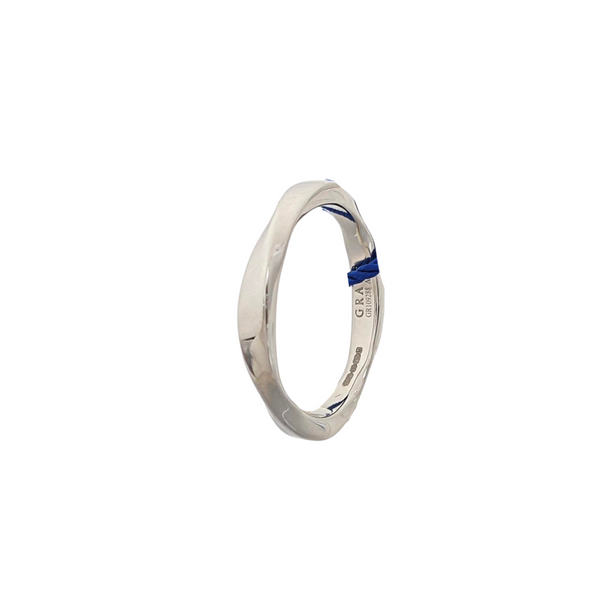 Anillo Espiral Oro Blanco 18k Plata EU 57