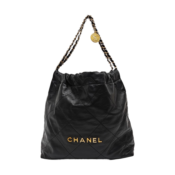 CHANEL 22 Medium Quilted Calfskin Black