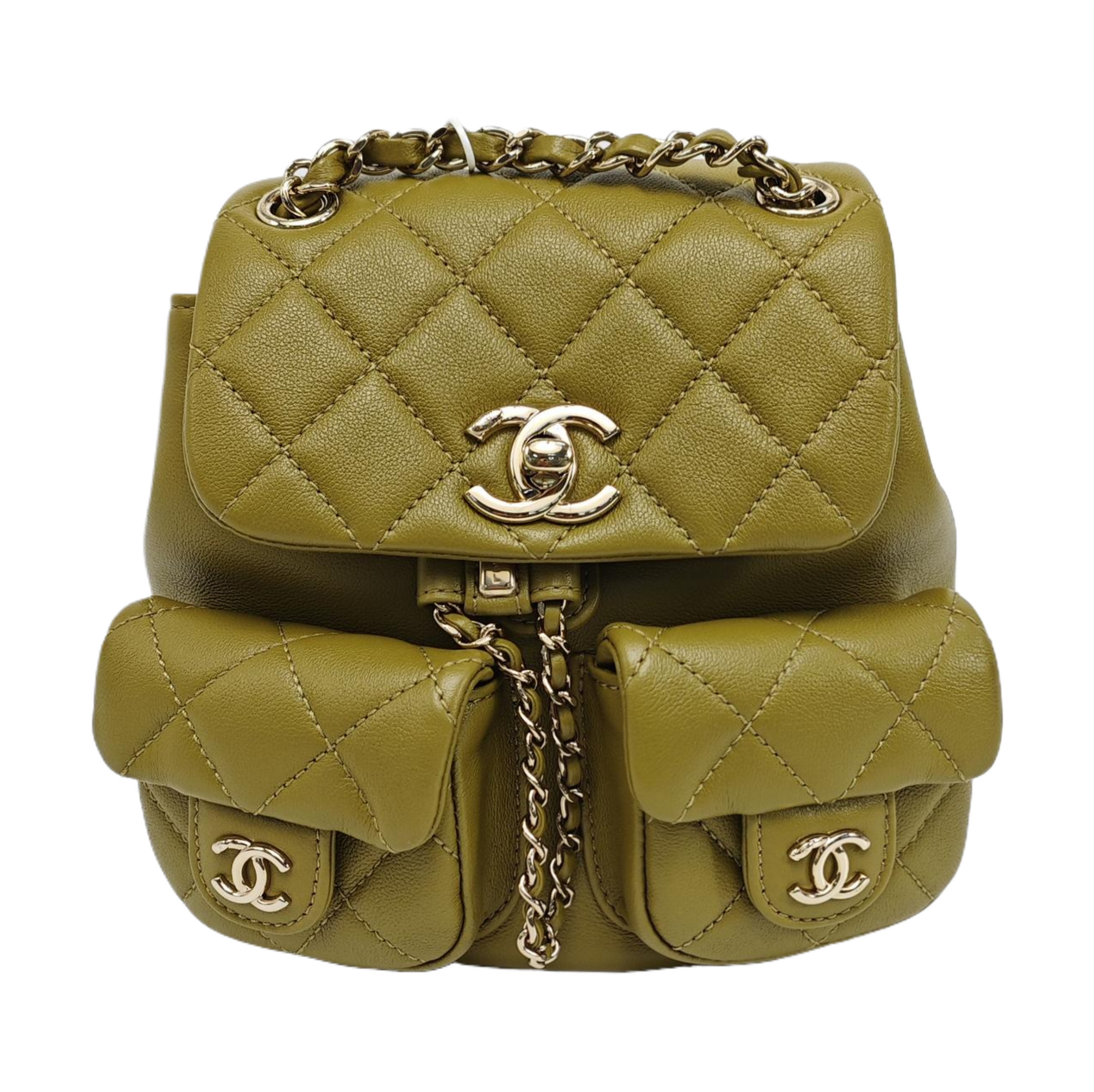 DUMA Small Quilted Calfskin Green