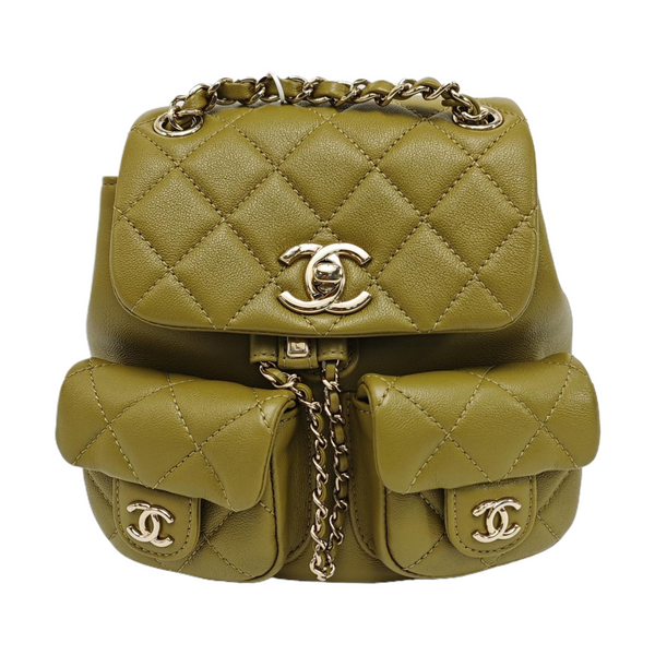 DUMA Small Quilted Calfskin Green