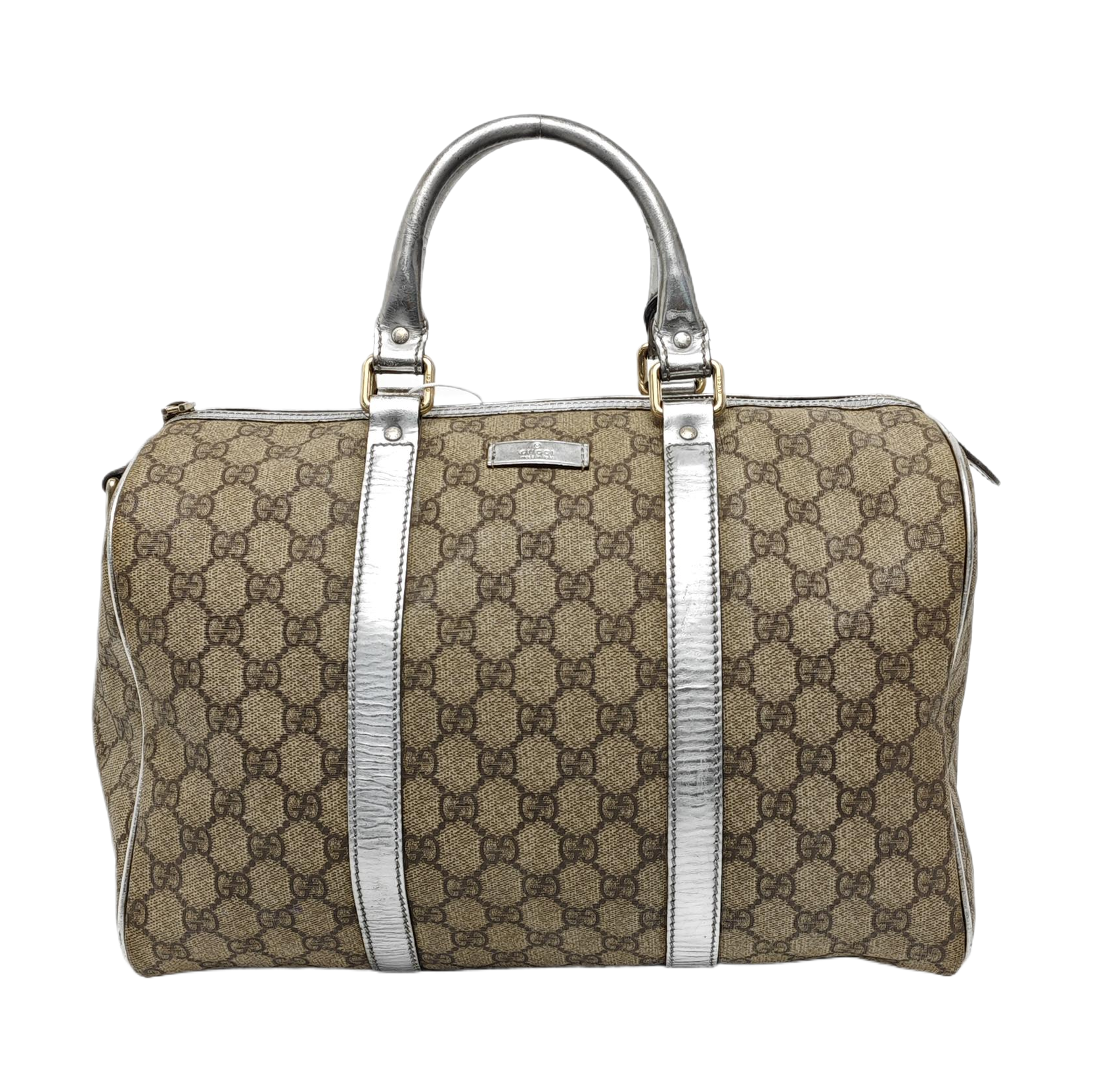 Joy Medium Monogram Coated Canvas Black
