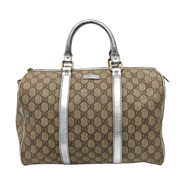 Joy Medium Monogram Coated Canvas Black