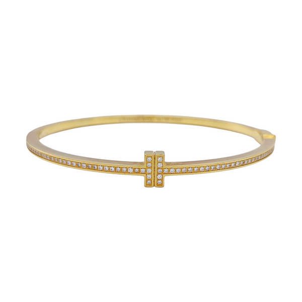 Tiffany T 18k Gold Bangle