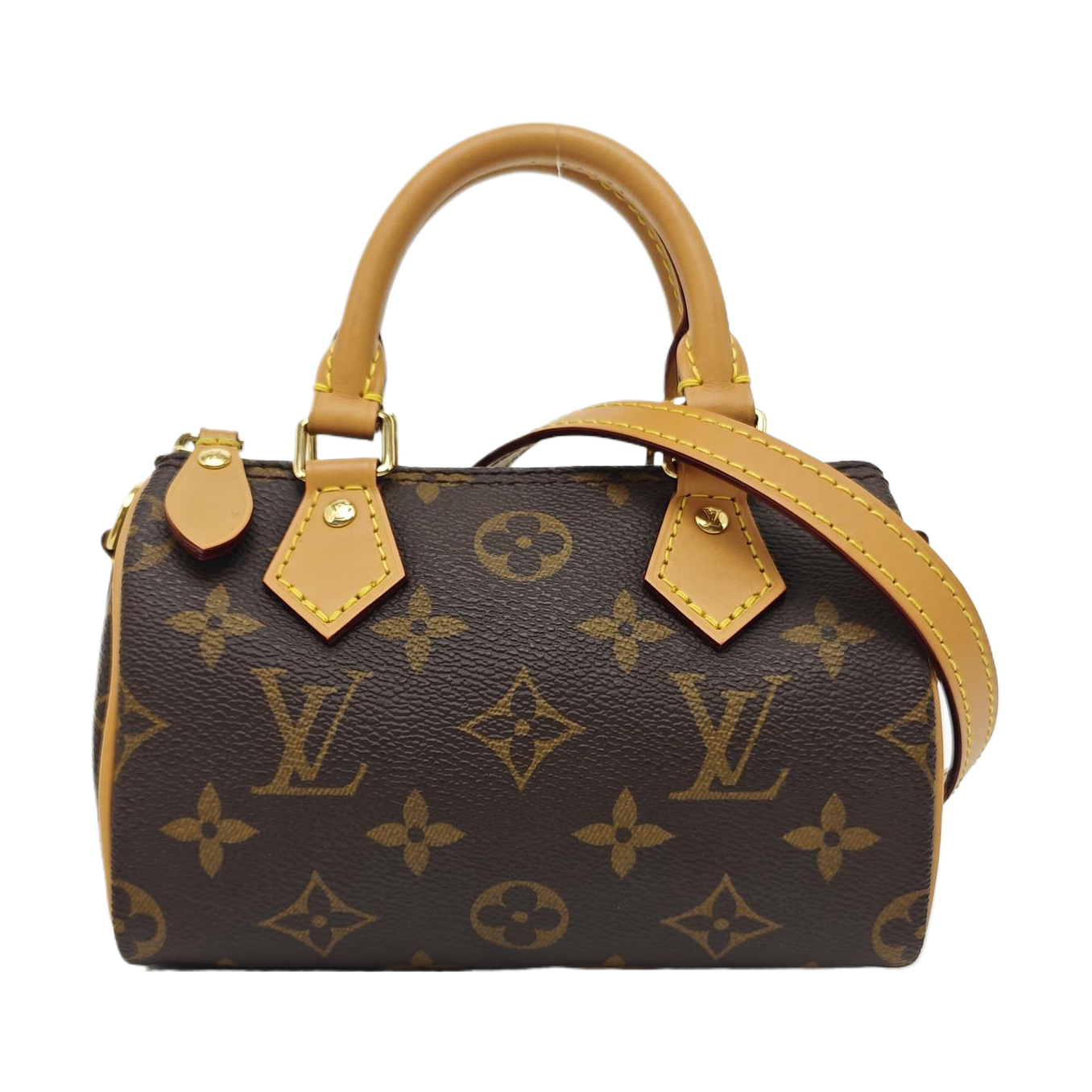 SPEEDY Nano Monogram Coated Canvas Brown