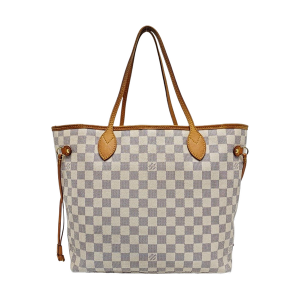 NEVERFULL MM Damier Azur Coated Canvas White