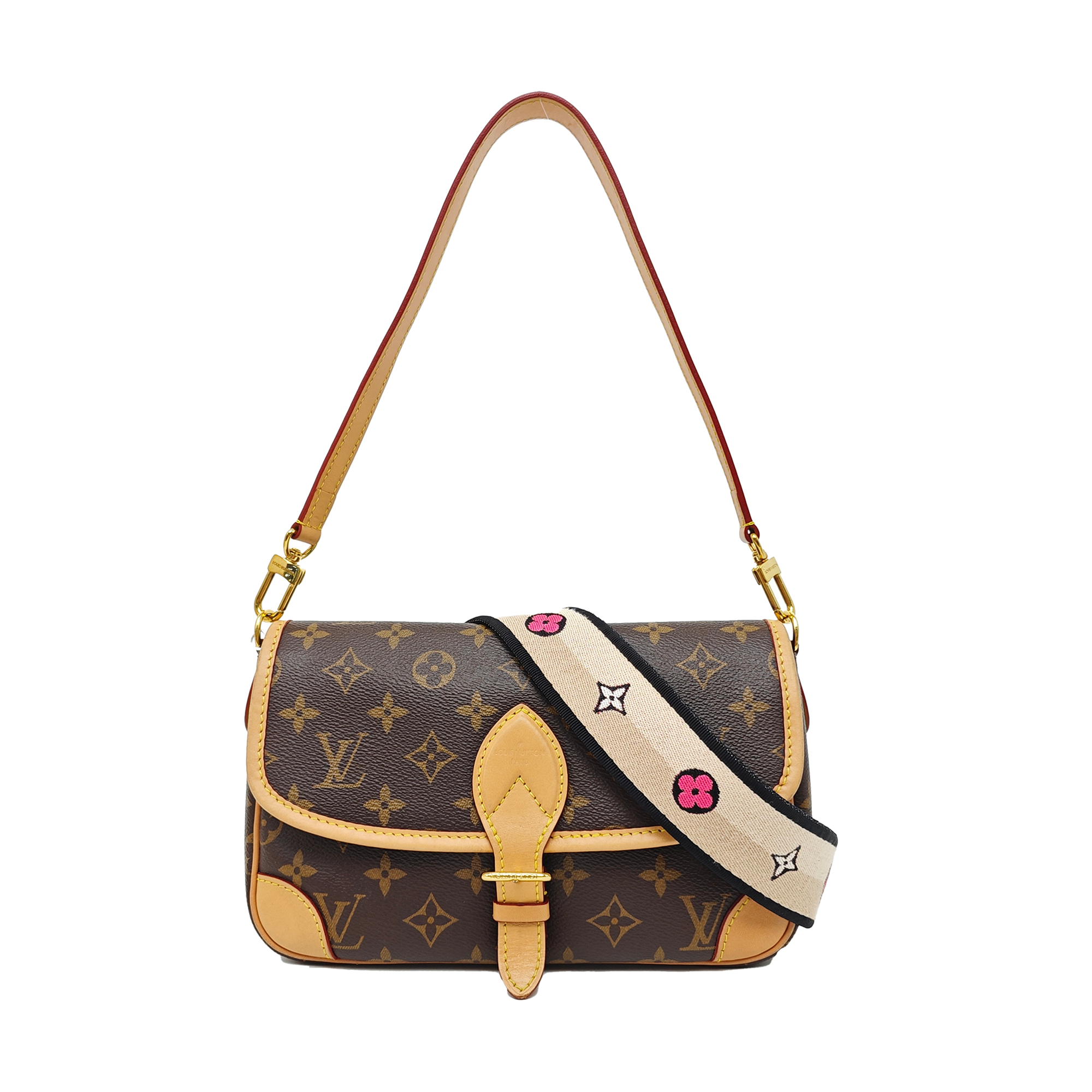 DIANE Monogram Coated Canvas Brown