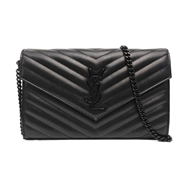 MONOGRAM Medium Chevron Calfskin Black