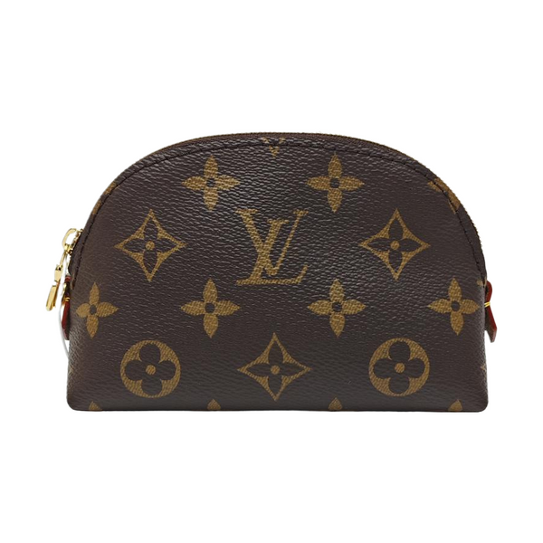 COSMETIC Monogram Coated Canvas Brown