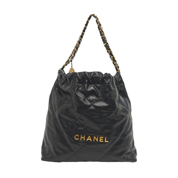 CHANEL 22 Medium Quilted Calfskin Black
