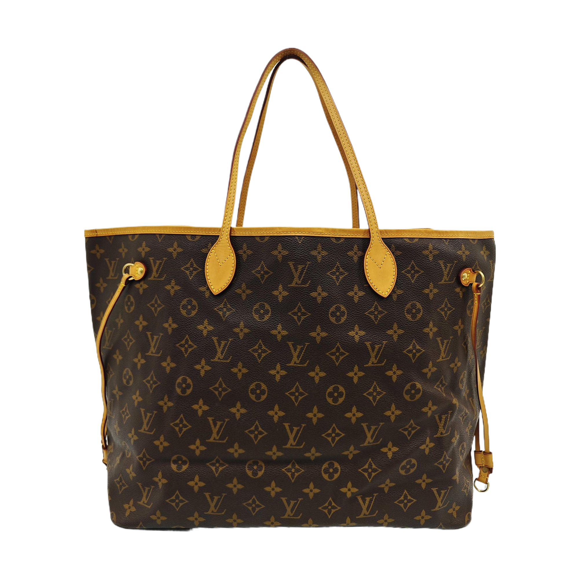 NEVERFULL Monogram Coated Canvas Brown