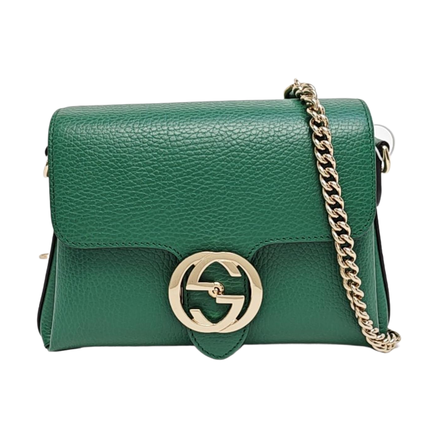 Interlocking G Small Calfskin Green