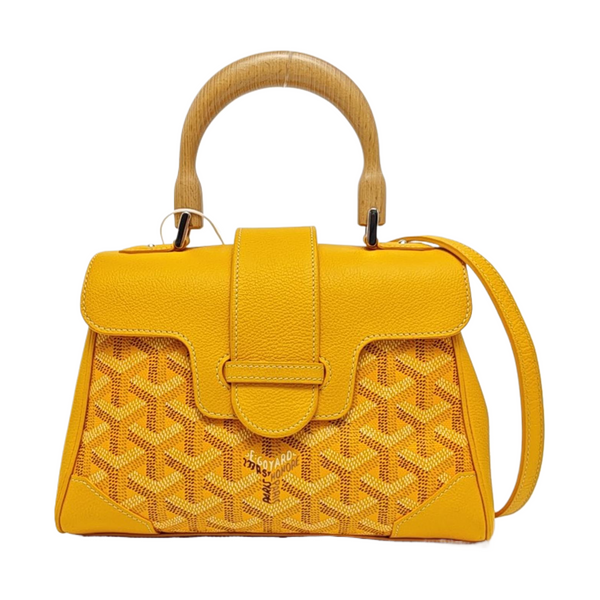 Authenticated pre-owned  Saïgon Mini Coated Canvas Yellow - Shoulder Bag at Looply