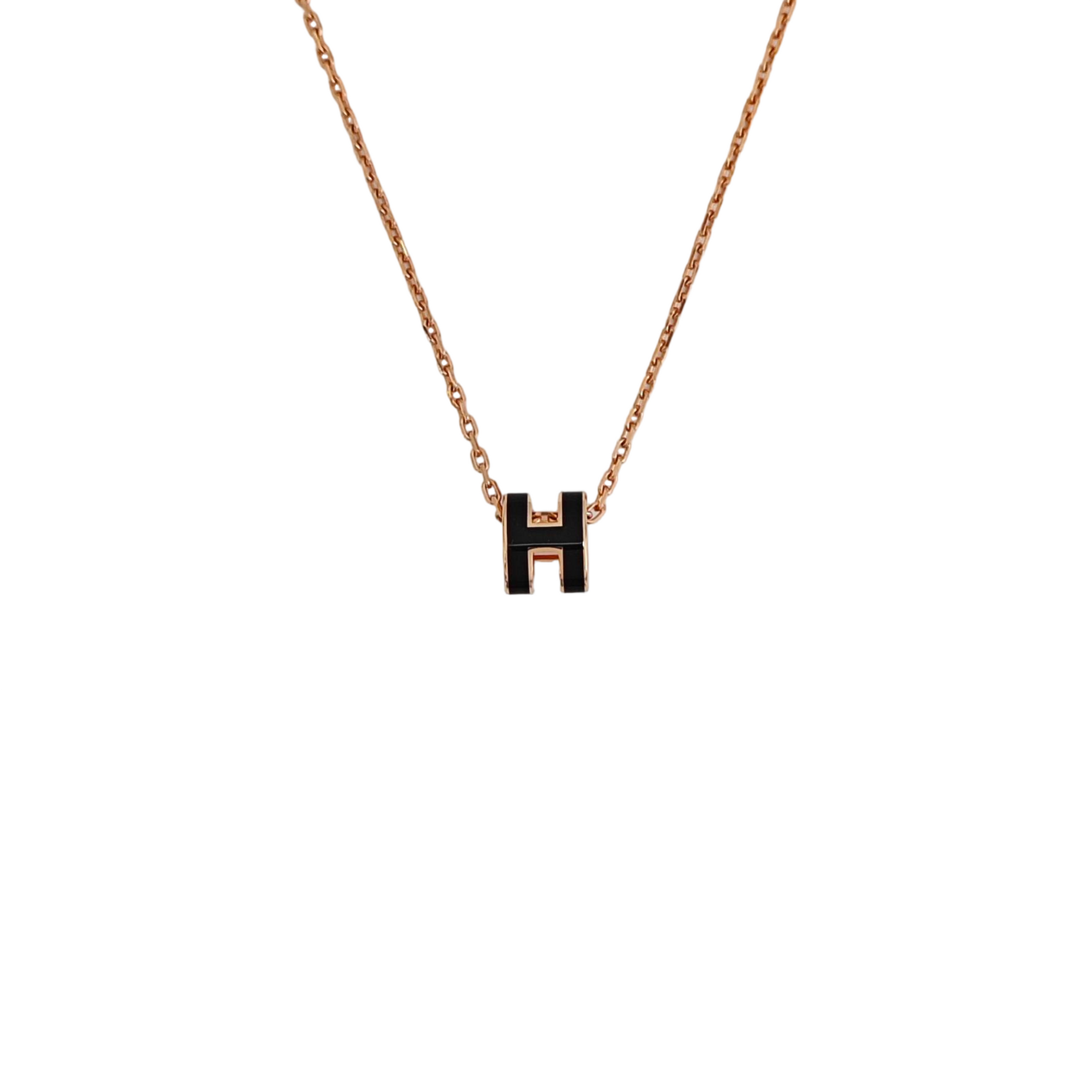 Pop H Metal Rose Gold Necklace