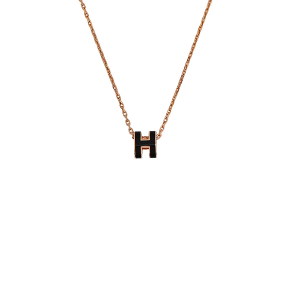 Pop H Metal Rose Gold Necklace