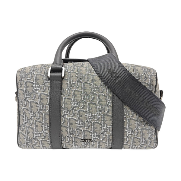 Oblique Canvas Shoulder Bag Gray