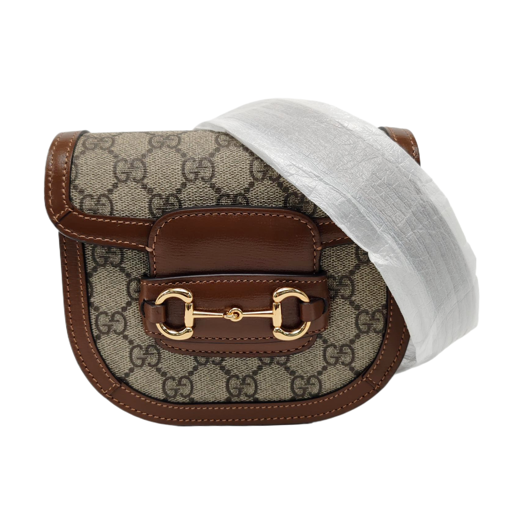 Authenticated pre-owned  Horsebit 1955 Monogram Coated Canvas Brown - Belt Bag at Looply