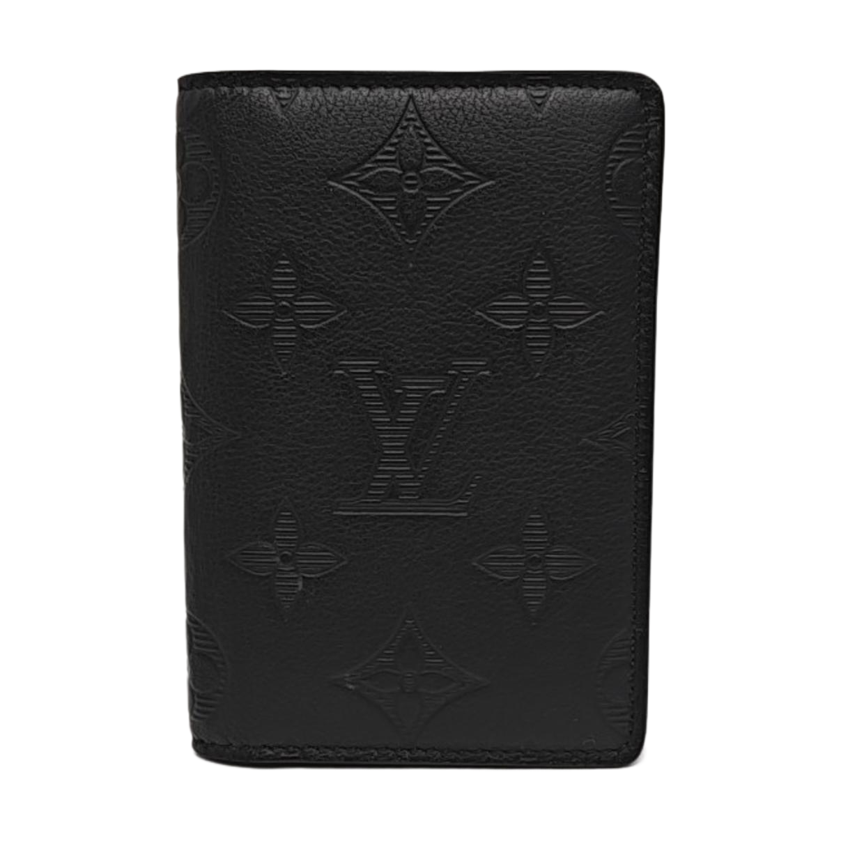 Monogram Calfskin Card Holder Black