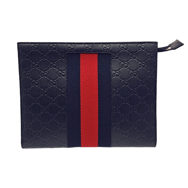 Signature Monogram Calfskin Blue
