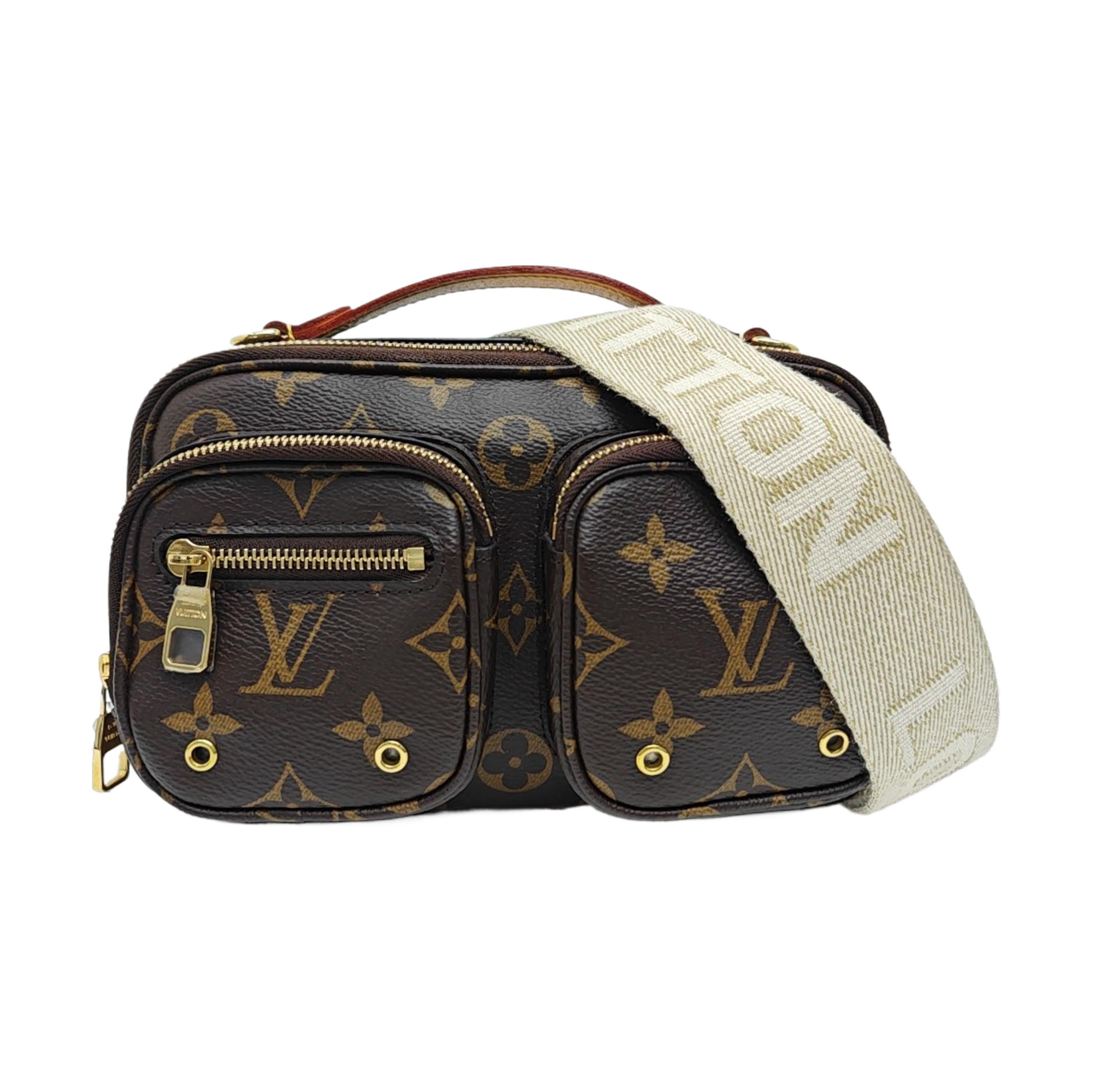 UTILITY Monogram Coated Canvas Brown