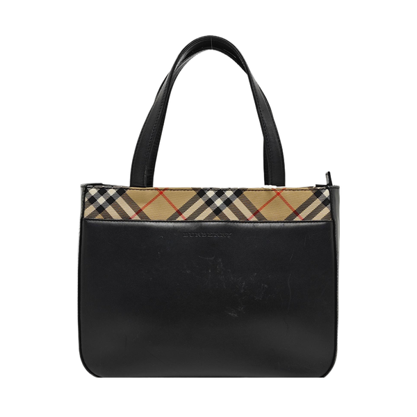 Calfskin Top Handle Bag Black