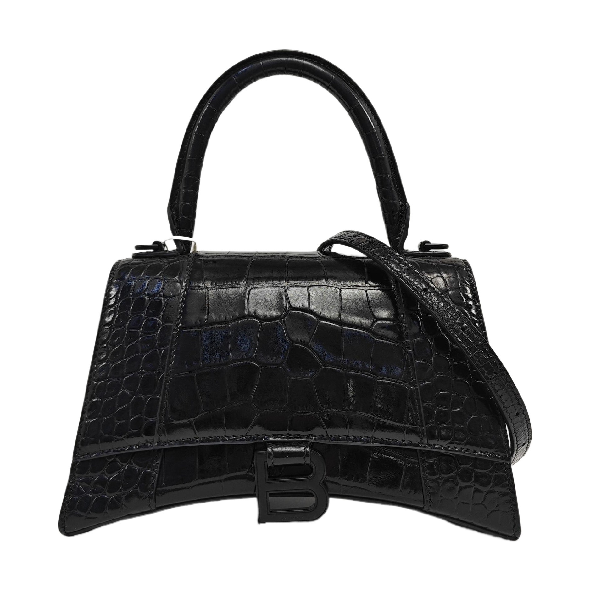Hourglass S Calfskin Black