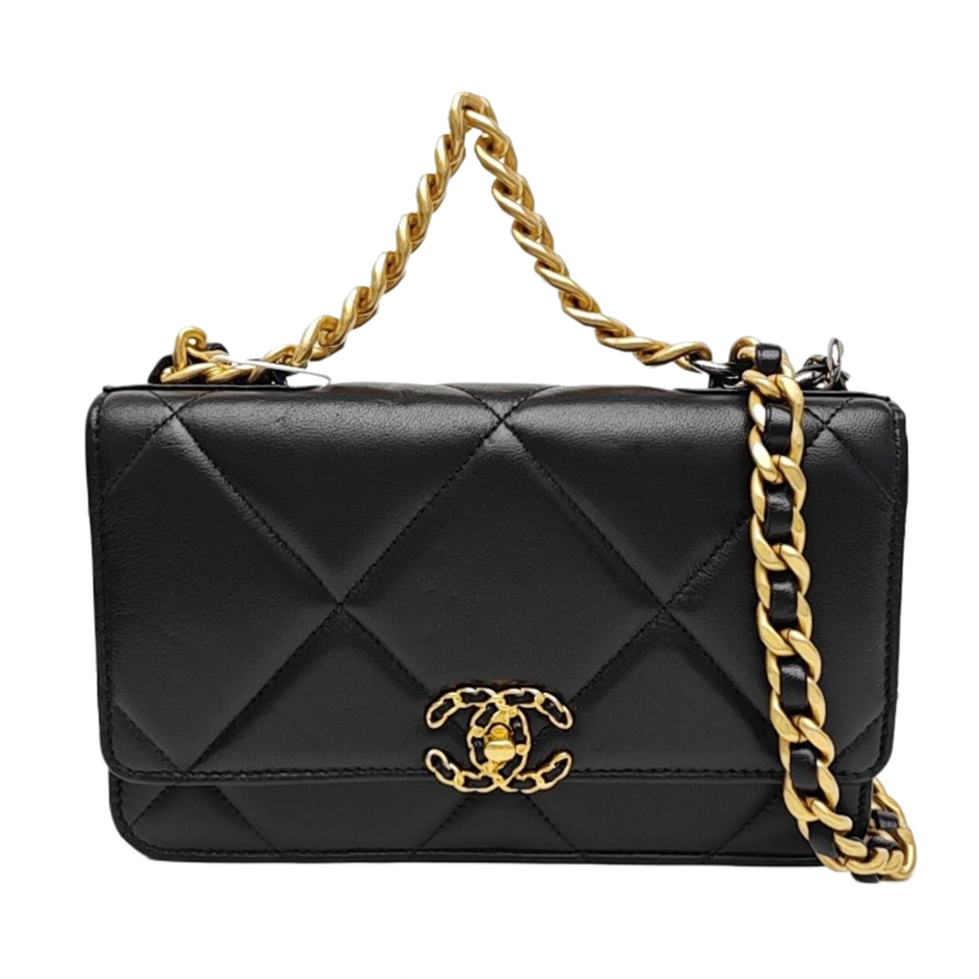 CHANEL 19 WOC Quilted Lambskin Gray