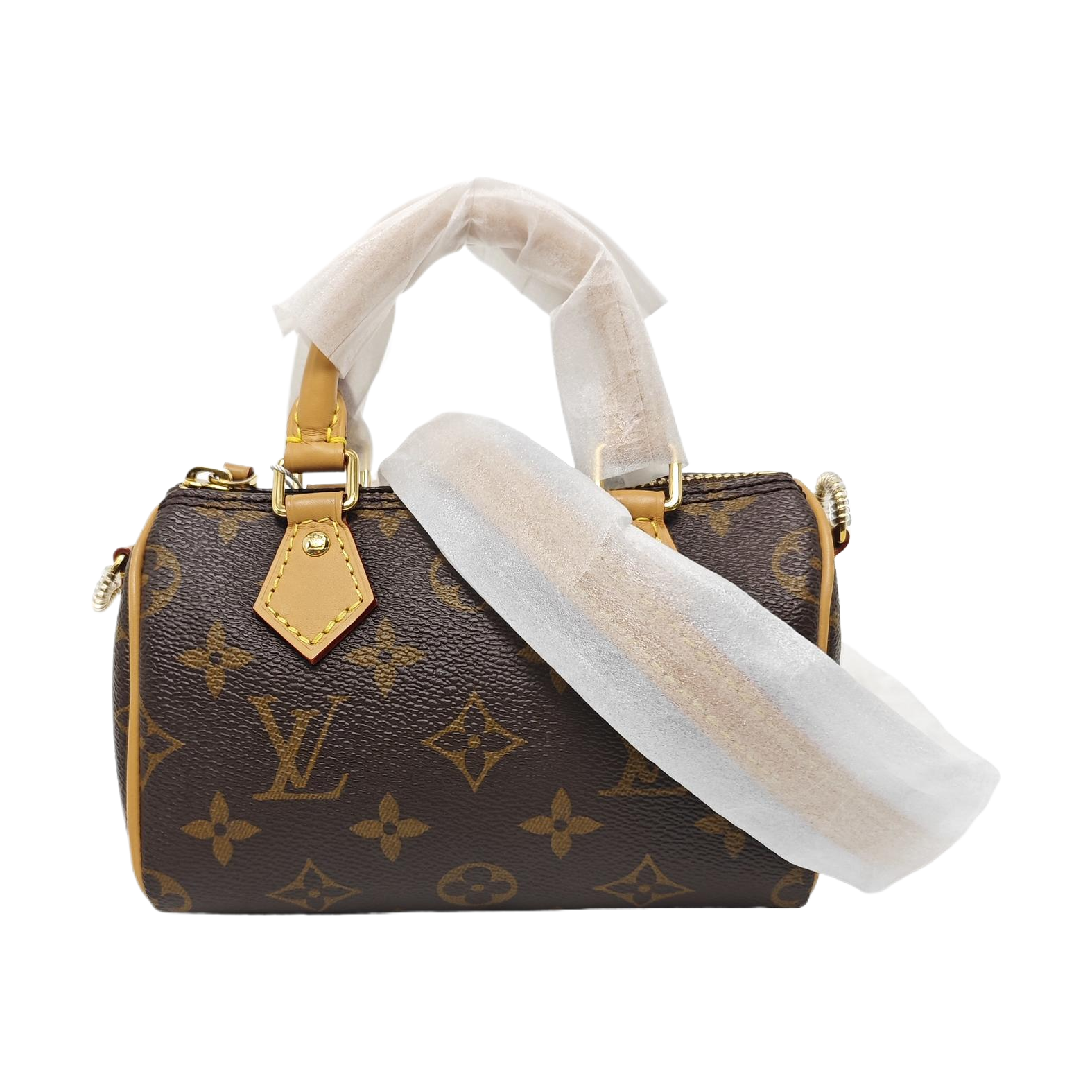 SPEEDY Nano Monogram Coated Canvas Brown