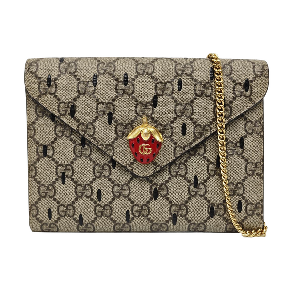 GG Supreme Mini Monogram Coated Canvas Beige