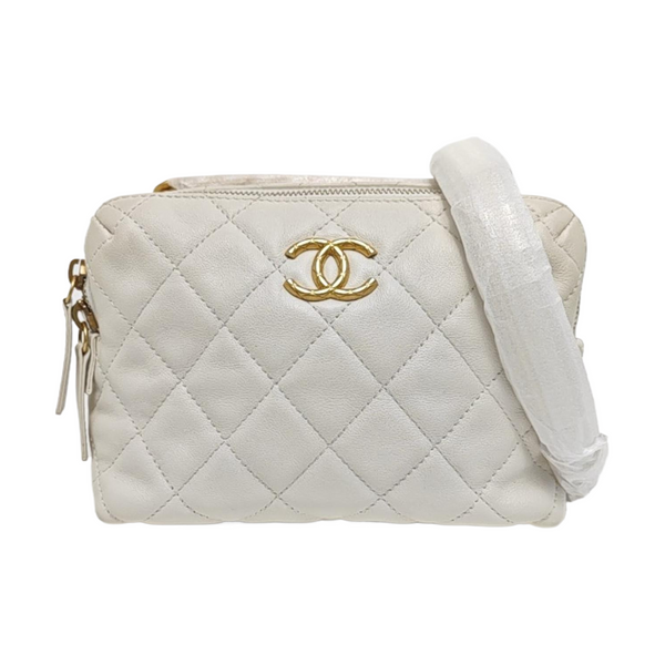 Quilted Calfskin White