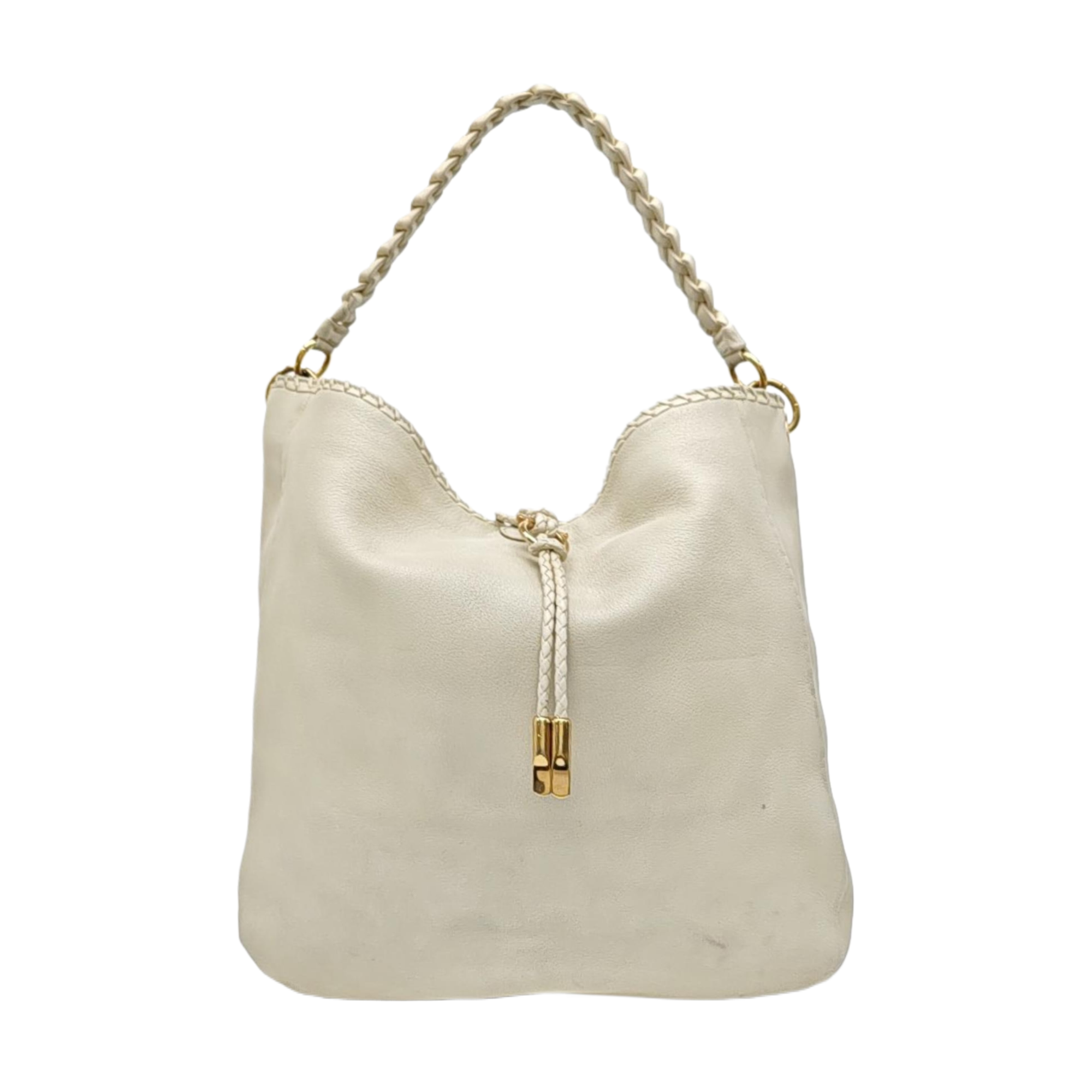 Calfskin Top Handle Bag White