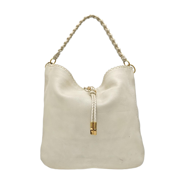 Calfskin Top Handle Bag White
