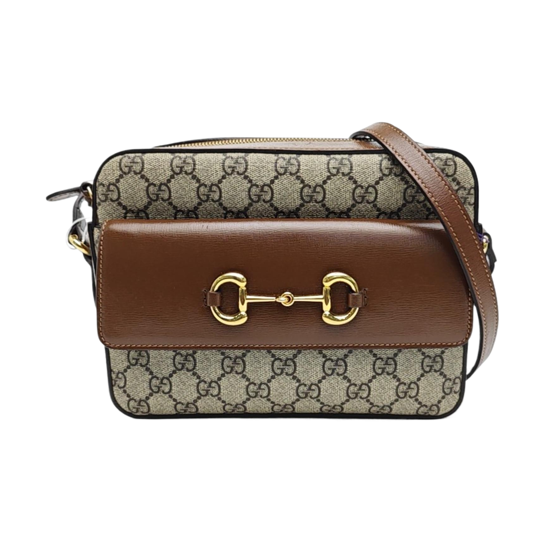 Horsebit 1955 Small Coated Canvas Beige