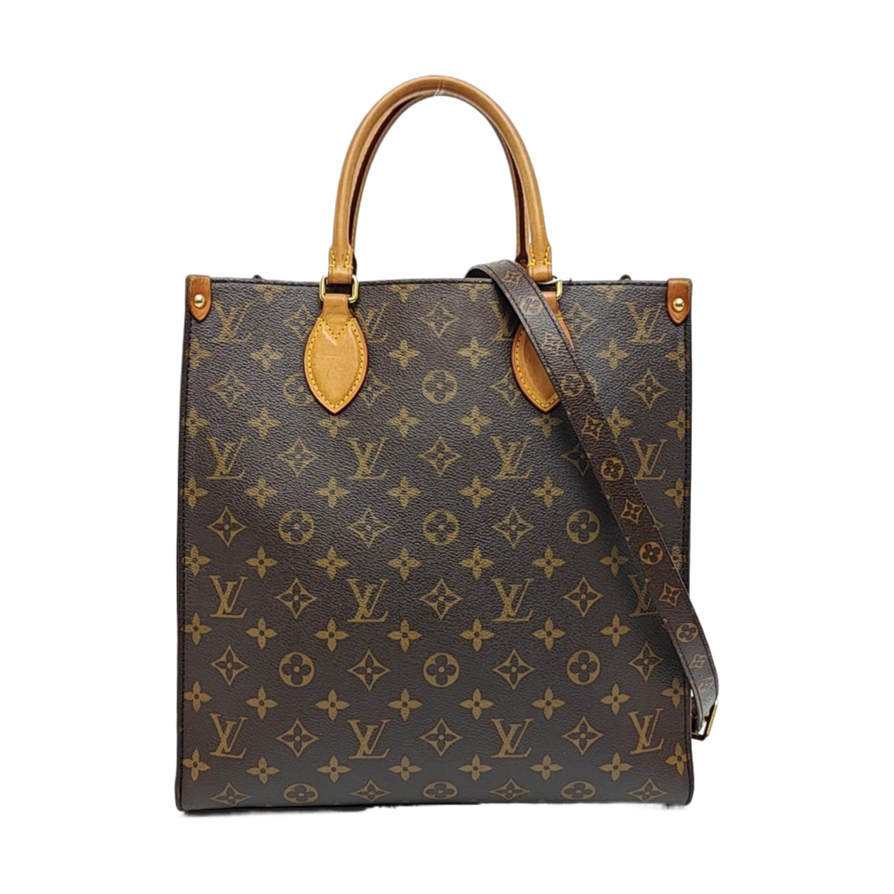 SAC PLAT MM Monogram Coated Canvas Brown