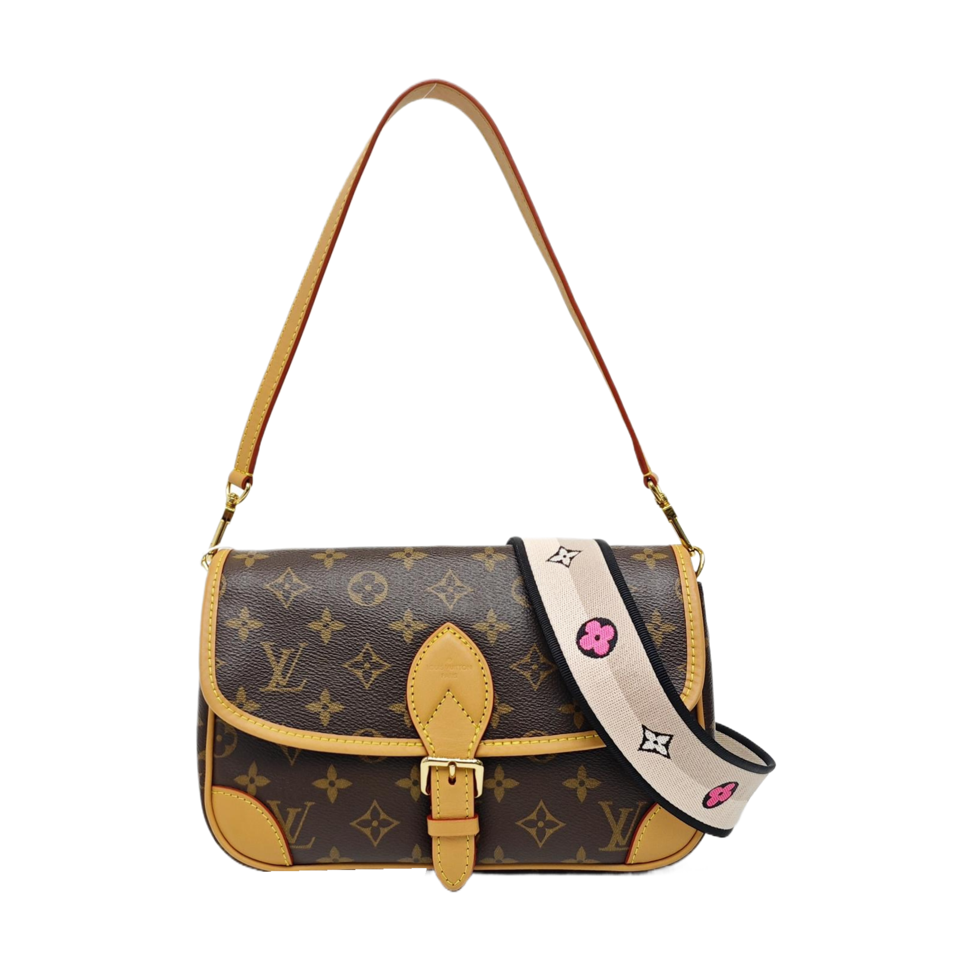 DIANE Monogram Coated Canvas Brown