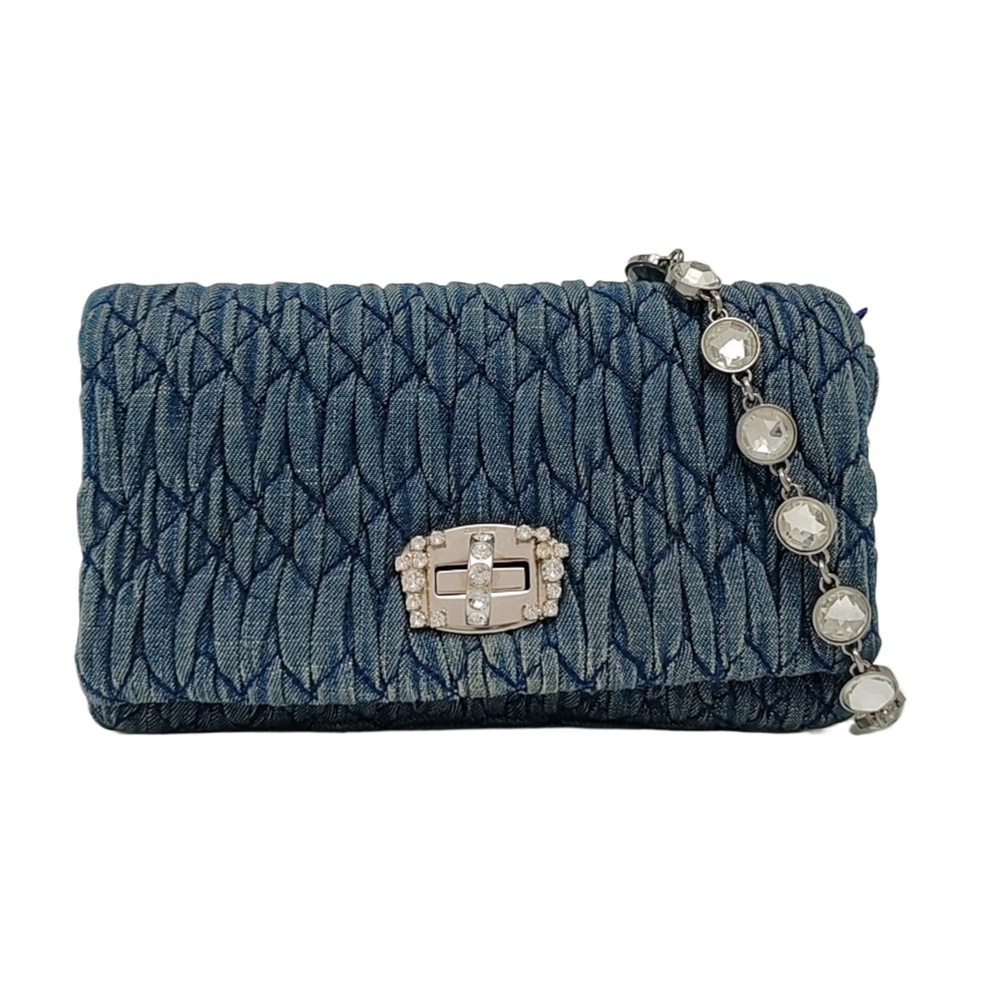 Crystal Quilted Denim Blue