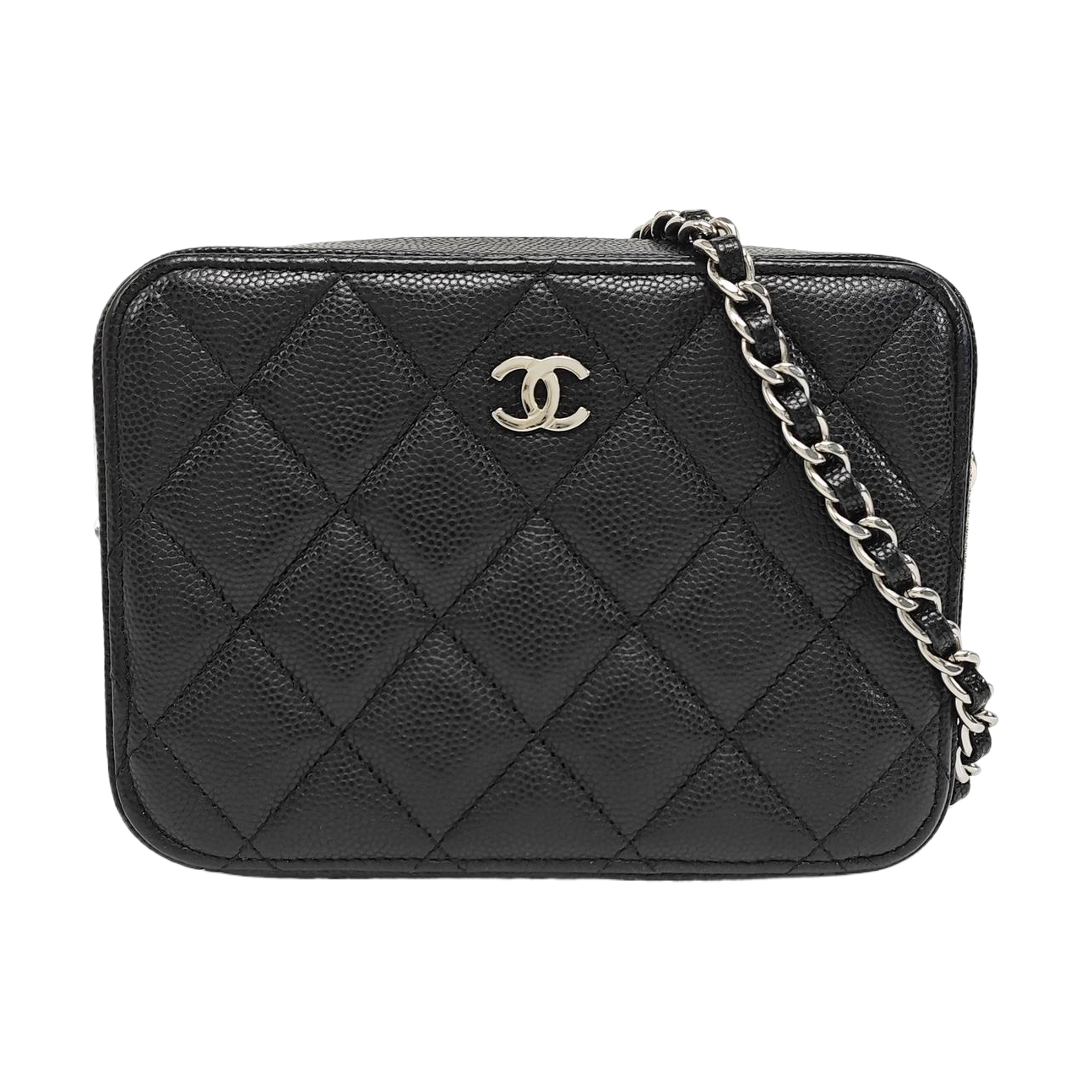 SURPIQUE Quilted Grained Calfskin Black