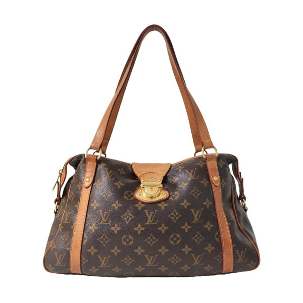 STRESA Monogram Coated Canvas Brown