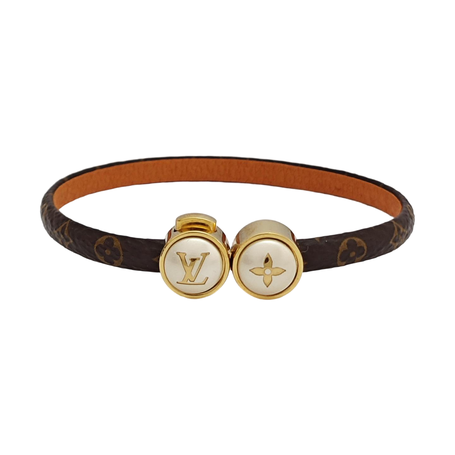 HISTORIC MINI MONOGRAM Metal Brown Bangle