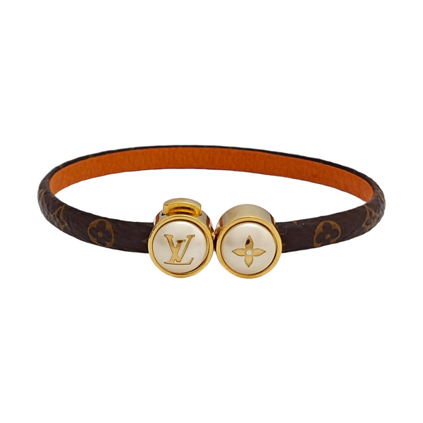 HISTORIC MINI MONOGRAM Metal Brown Bangle