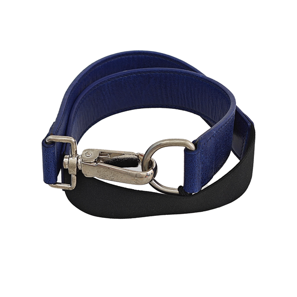 Leather Bag Strap Blue