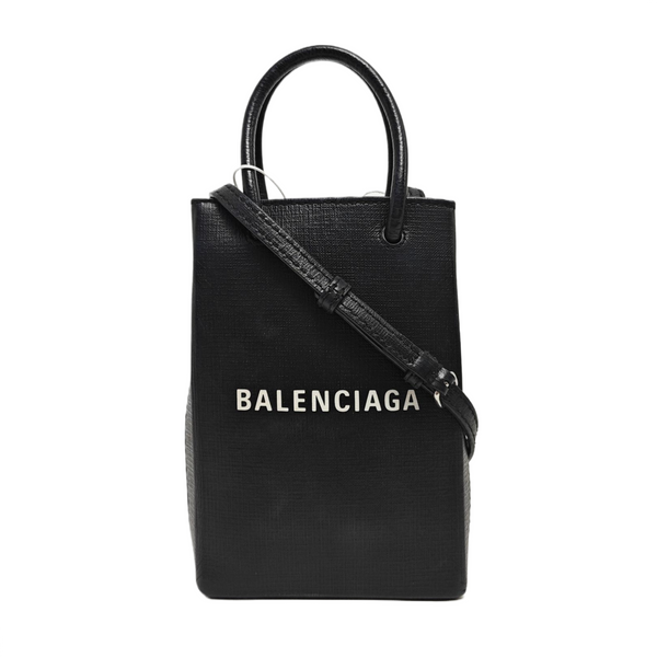 Shopping Bag Calfskin Black